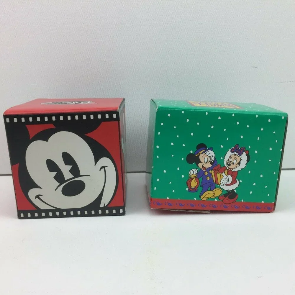 Vintage The Disney Store It's A Small World Holiday 1994 Cube Gift Boxes